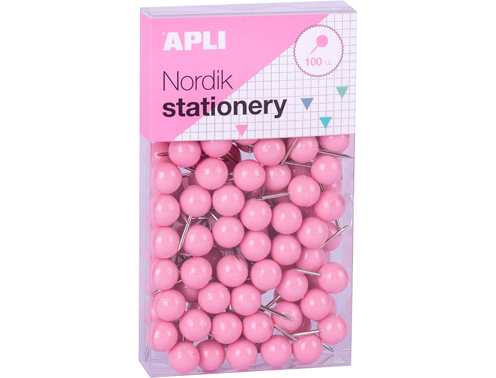 AGUJA SEÑALIZADORA APLI REDONDA NORDIK 9 X 20 MM COLOR PASTEL SURTIDOS CAJA DE 100 UNIDADES