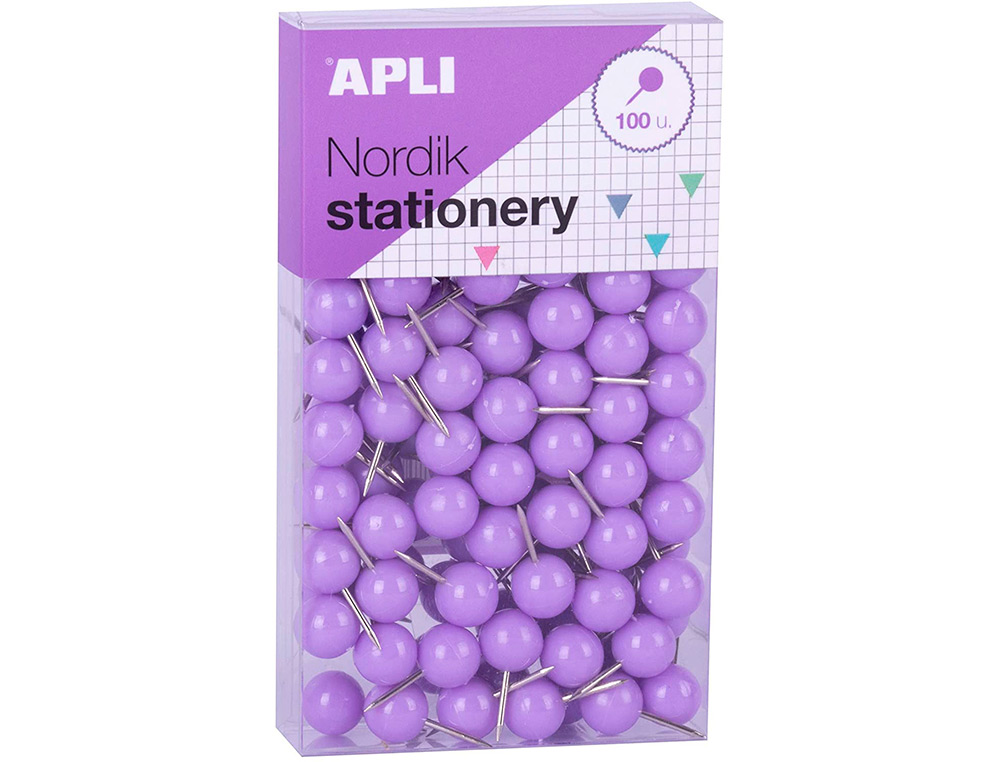 AGUJA SEÑALIZADORA APLI REDONDA NORDIK 9 X 20 MM COLOR PASTEL SURTIDOS CAJA DE 100 UNIDADES