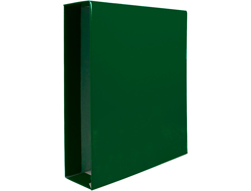 CAJA ARCHIVADOR LIDERPAPEL DE PALANCA CARTON FOLIO DOCUMENTA LOMO 75MM COLOR VERDE